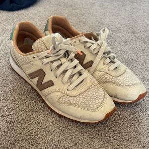New Balance Cream and Brown Casual Sneakers